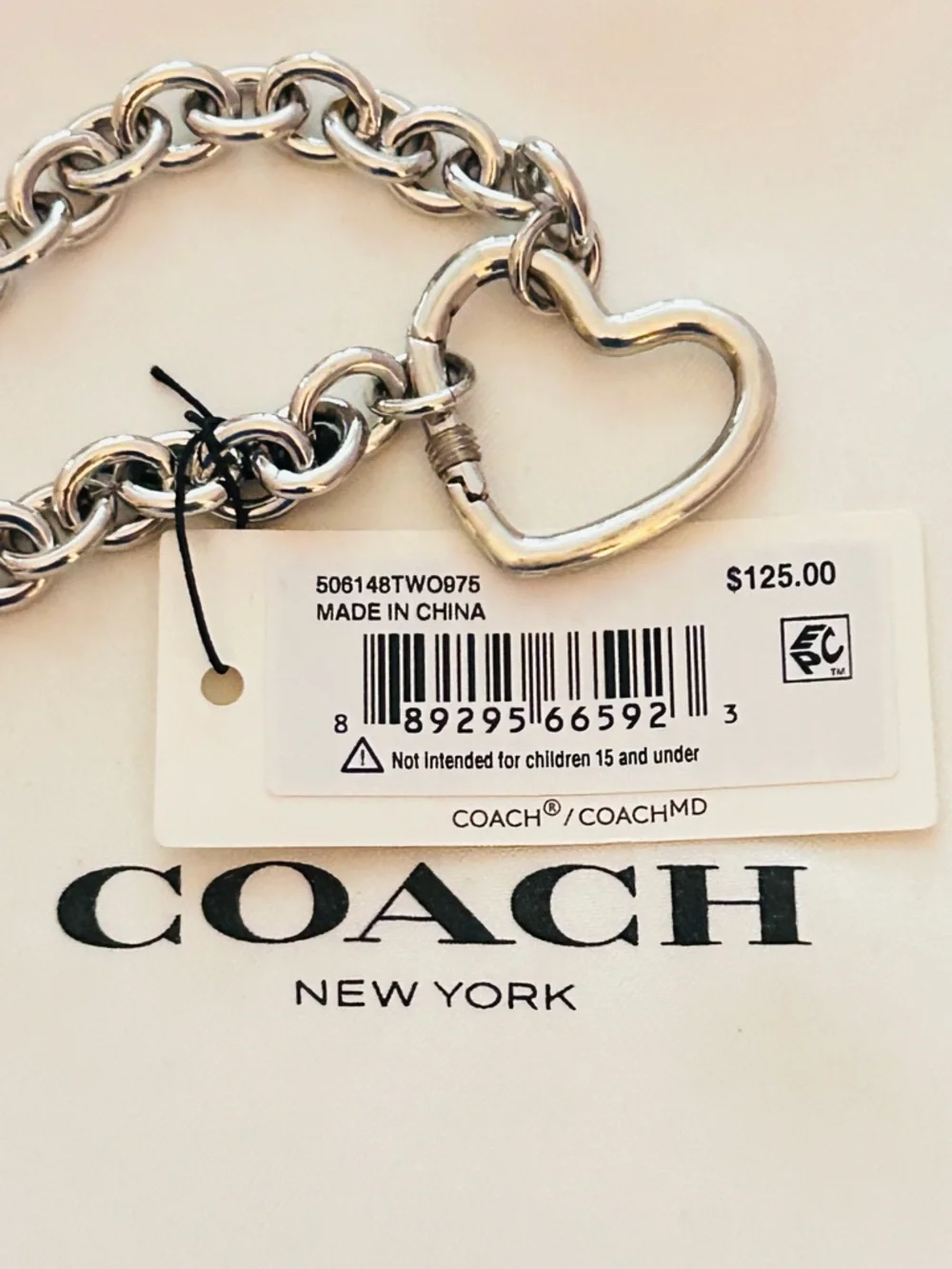 Coach Heart Charm Bracelet - Picture 8 of 14